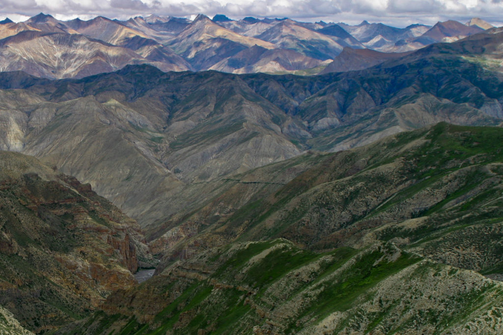 view of tibet from nam khong - upper dolpo trek