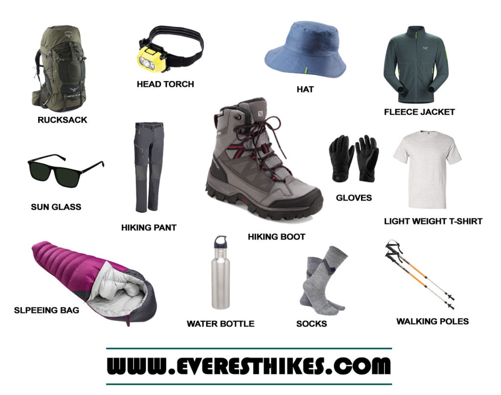 Trekking Gears Checklist for Everest Base Camp Trek - Everest Hikes