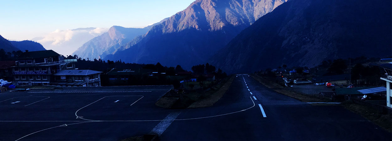 Lukla Airport View in the early morning