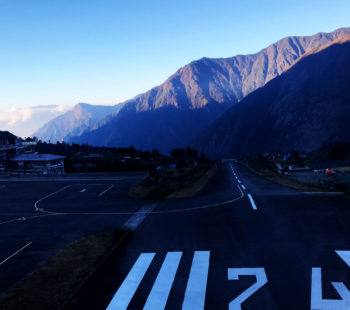 Lukla Airport View in the early morning