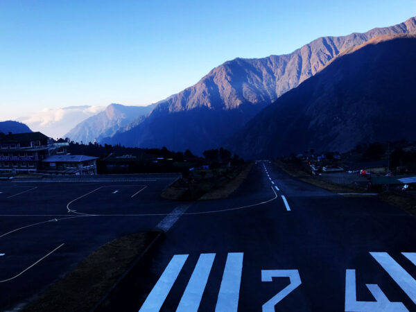 Lukla Airport View in the early morning