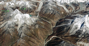 khumbu region from the space