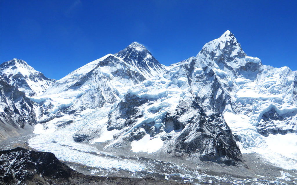 mount everest, lhotse, cho oyu, and pumori peaks' view