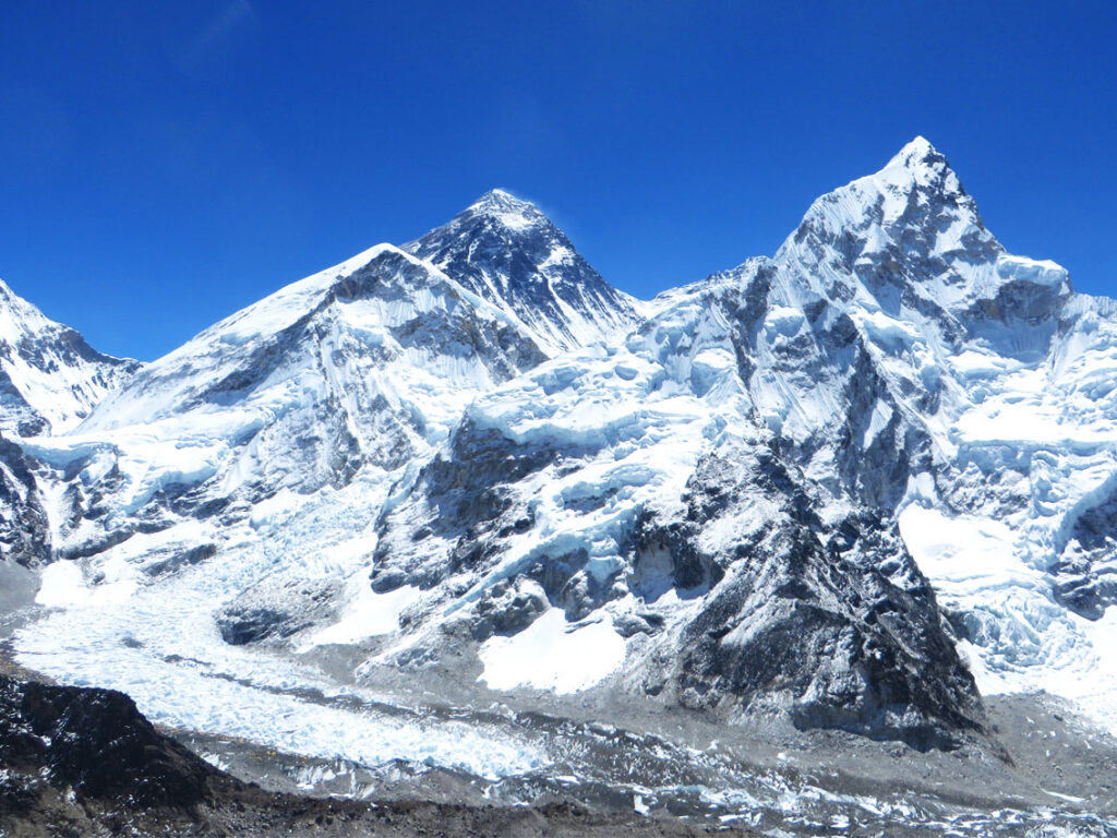 mount everest, lhotse, cho oyu, and pumori peaks' view